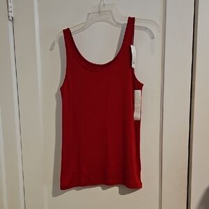 NWT a new day Red Scoop Neck Tank Top - Sleeveless Basics - Size Large